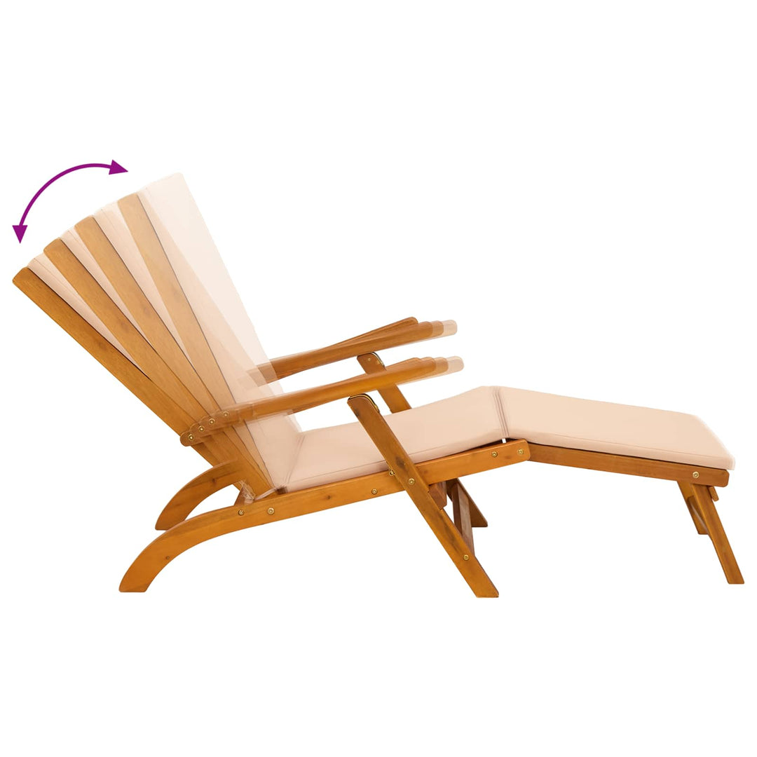 Reclining Och Fällbar Solstol 2 Pcs 55 X 146 X 91 Cm