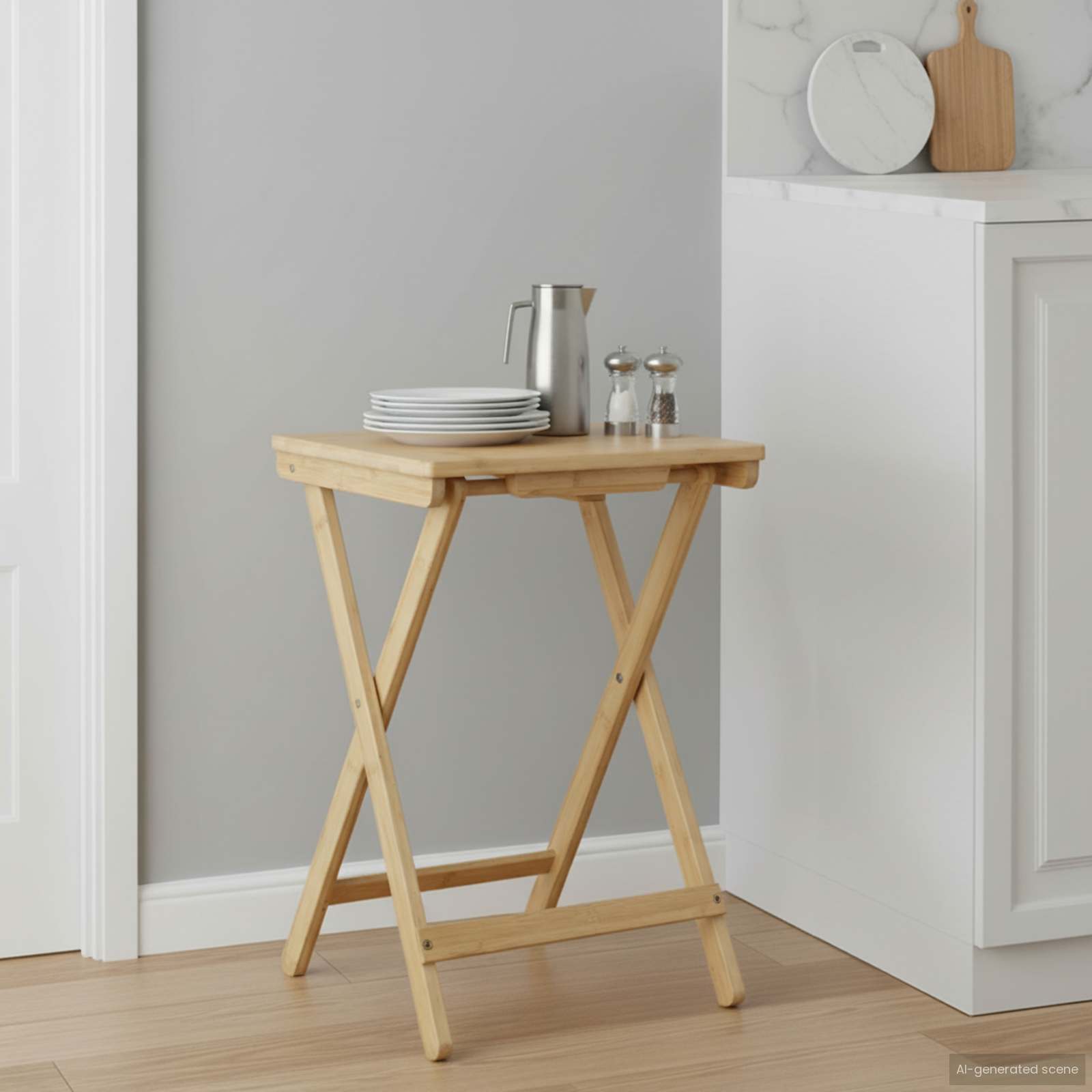 Köksbord Naturfärg 40 X 30 X 53,5 Cm Bambus