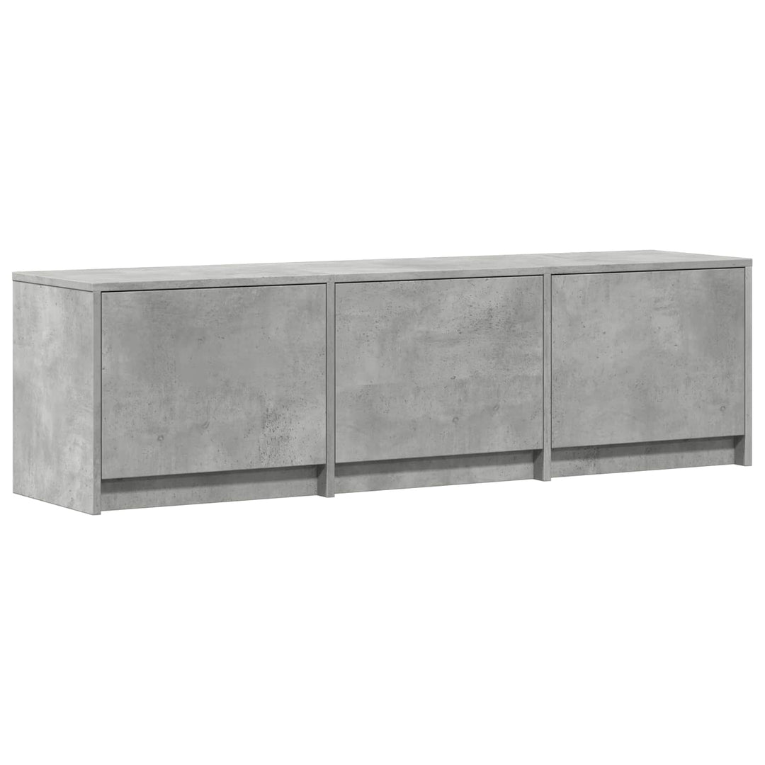 Tv-Bänk Med Led Betonggrå 140 X 34 X 40 Cm Konstruerat Trä