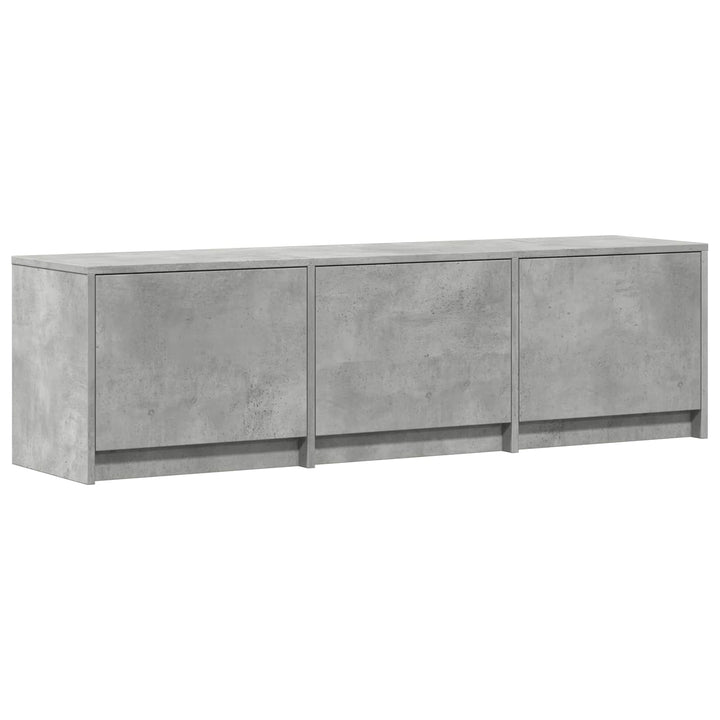 Tv-Bänk Med Led Betonggrå 140 X 34 X 40 Cm Konstruerat Trä