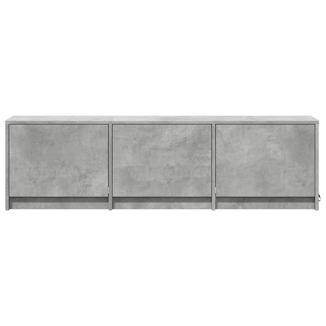 Tv-Bänk Med Led Betonggrå 140 X 34 X 40 Cm Konstruerat Trä