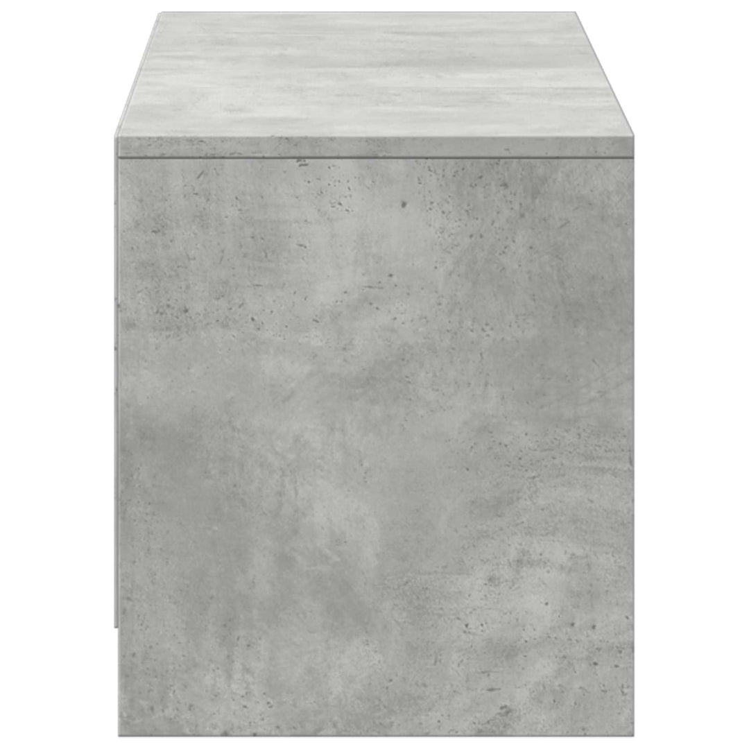 Tv-Bänk Med Led Betonggrå 140 X 34 X 40 Cm Konstruerat Trä