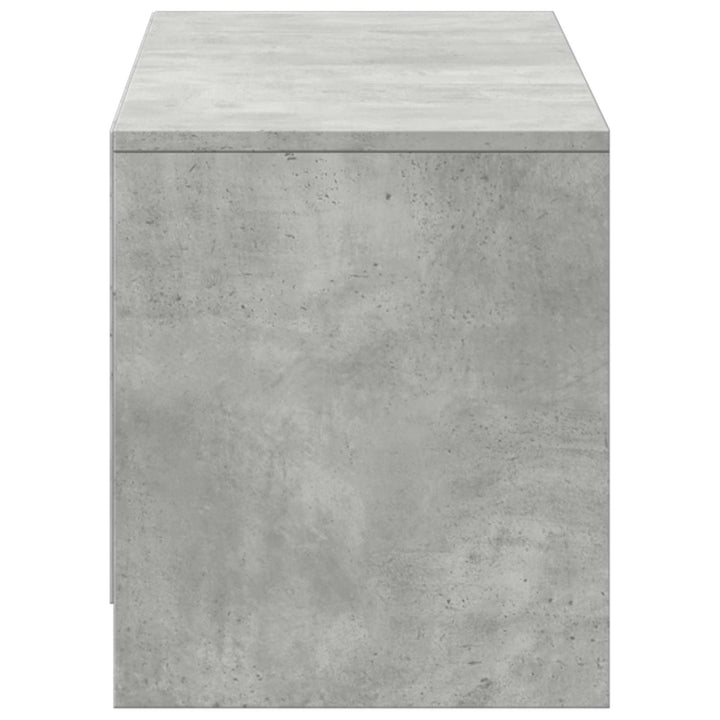 Tv-Bänk Med Led Betonggrå 140 X 34 X 40 Cm Konstruerat Trä