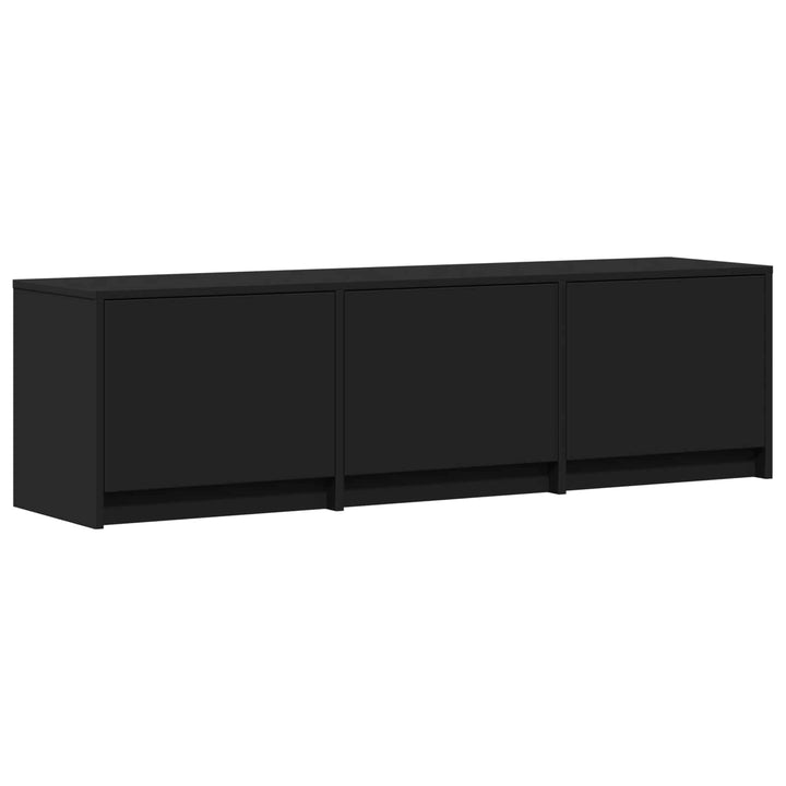 Tv-Bänk Med Led Med Led Svart 140 X 34 X 40 Cm Konstruerat Trä