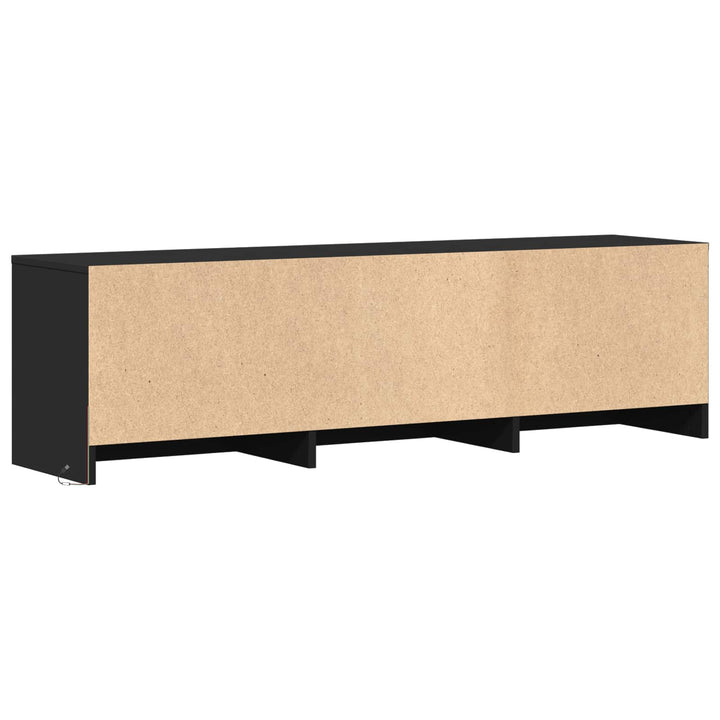 Tv-Bänk Med Led Med Led Svart 140 X 34 X 40 Cm Konstruerat Trä