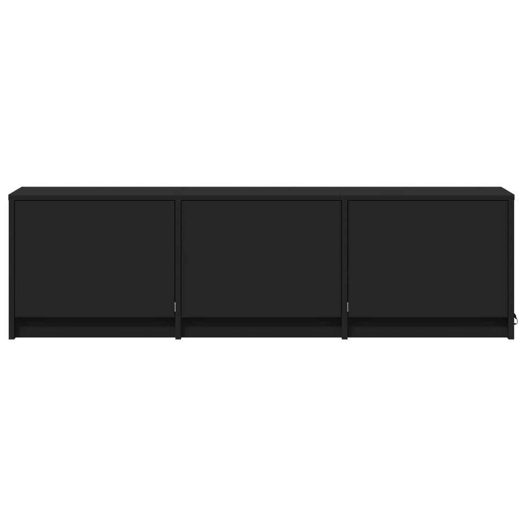 Tv-Bänk Med Led Med Led Svart 140 X 34 X 40 Cm Konstruerat Trä