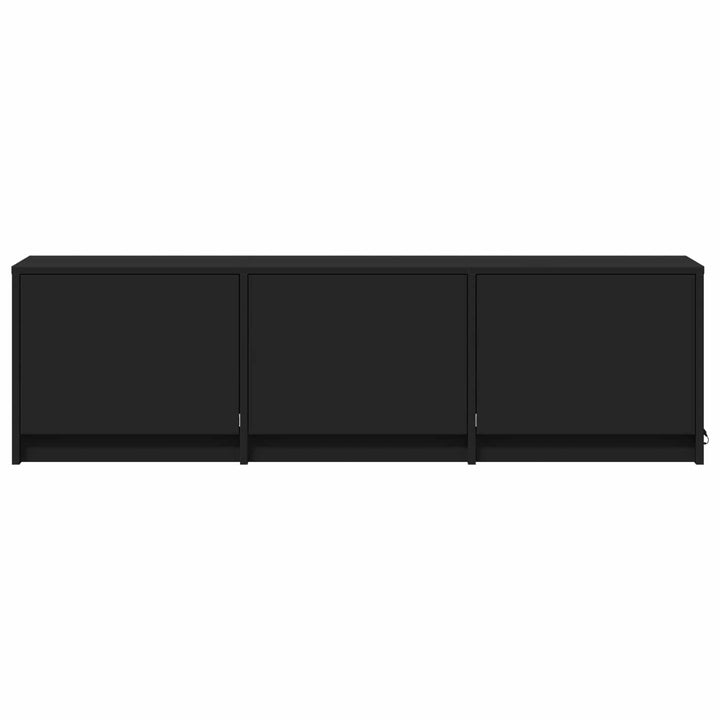 Tv-Bänk Med Led Med Led Svart 140 X 34 X 40 Cm Konstruerat Trä