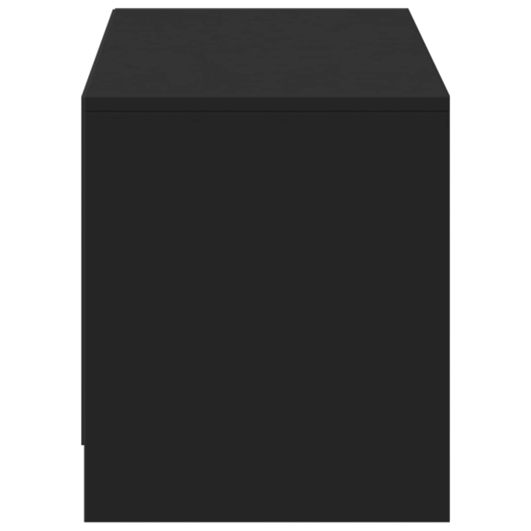Tv-Bänk Med Led Med Led Svart 140 X 34 X 40 Cm Konstruerat Trä