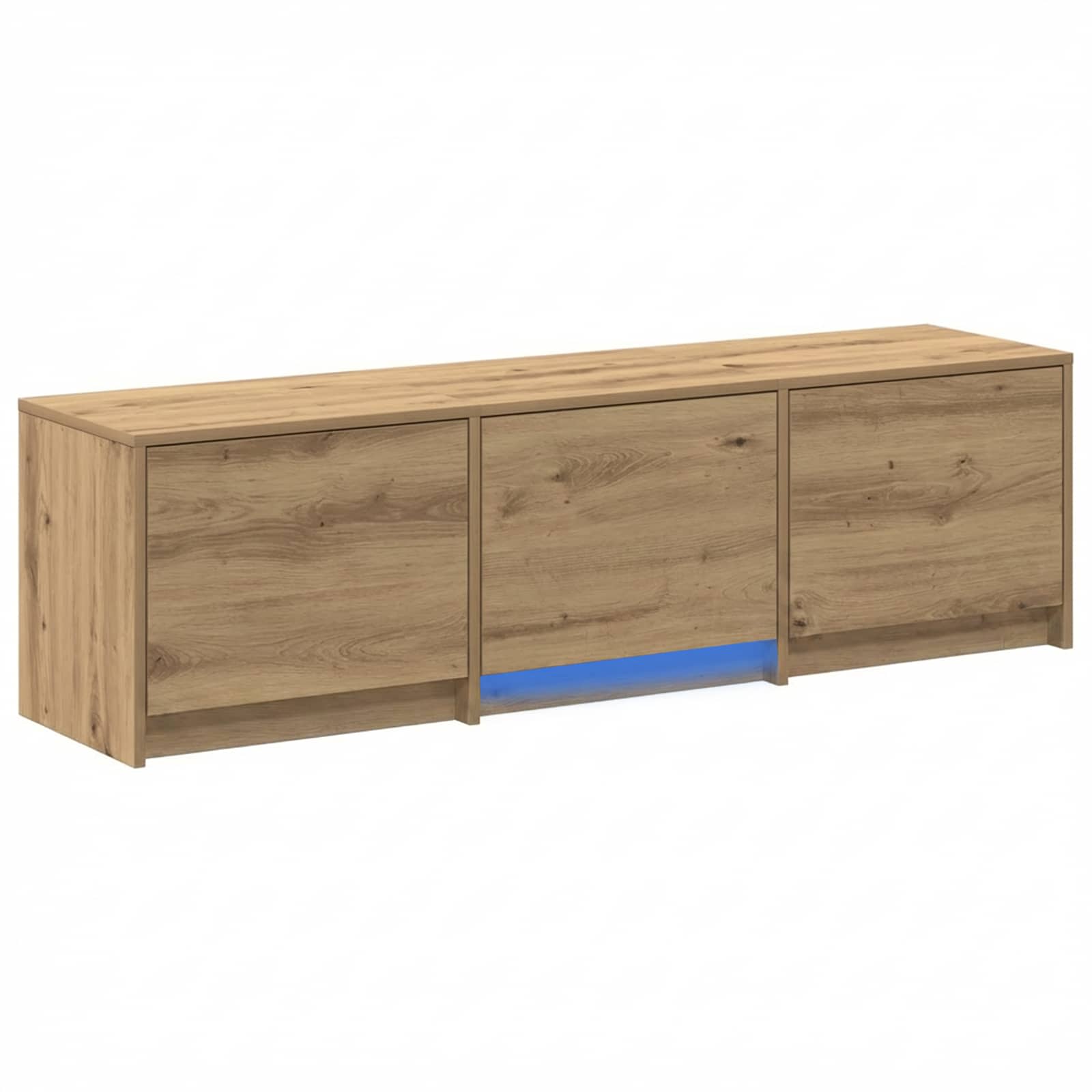 Tv-Bänk Med Led Artisan Ek 140 X 34 X 40 Cm Konstruerat Trä