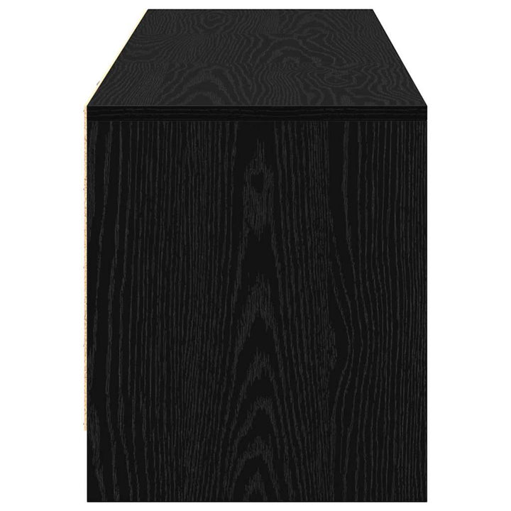 Tv-Bänk Med Led Svart Ek 140 X 34 X 40 Cm Konstruerat Trä
