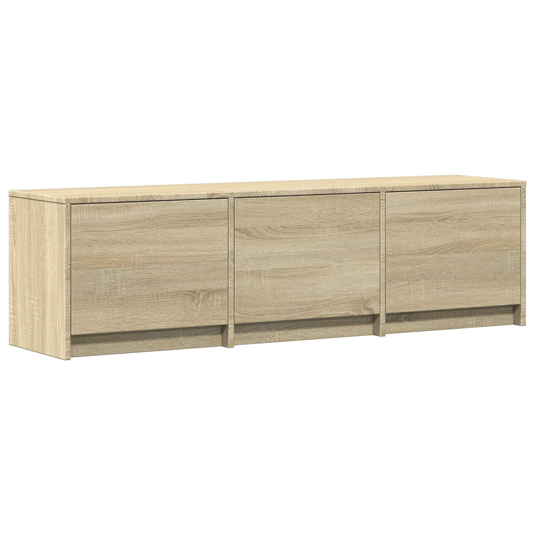 Tv-Bänk Med Led Sonoma-Ek 140 X 34 X 40 Cm Konstruerat Trä