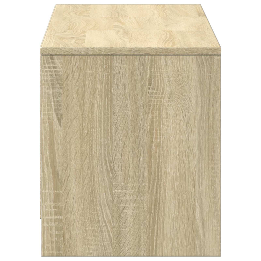Tv-Bänk Med Led Sonoma-Ek 140 X 34 X 40 Cm Konstruerat Trä