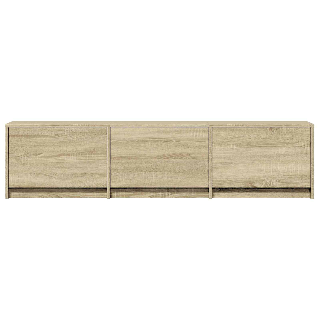 Tv-Bänk Med Led Sonoma-Ek 165 X 34 X 40 Cm Konstruerat Trä