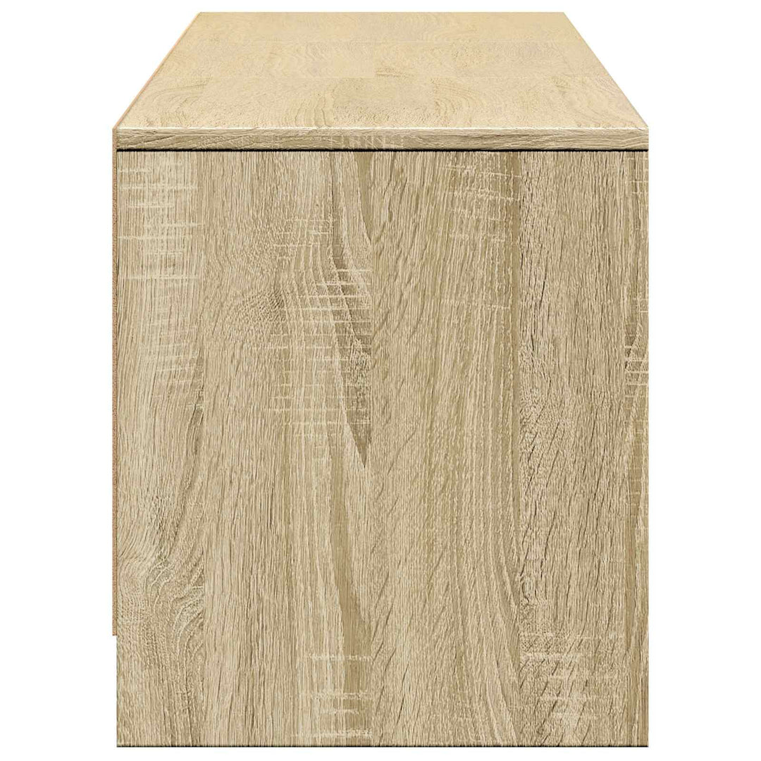 Tv-Bänk Med Led Sonoma-Ek 165 X 34 X 40 Cm Konstruerat Trä