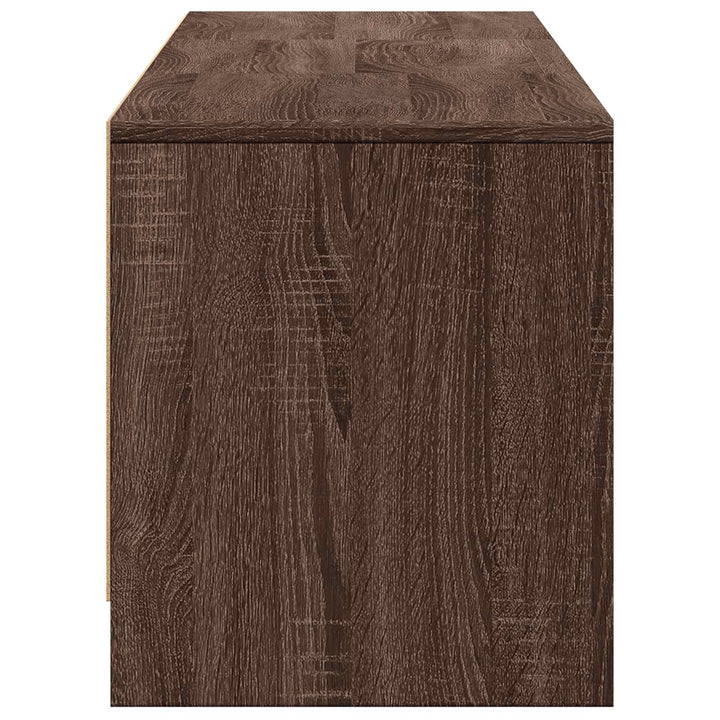 Tv-Bänk Med Led Brun Ek 165 X 34 X 40 Cm Konstruerat Trä