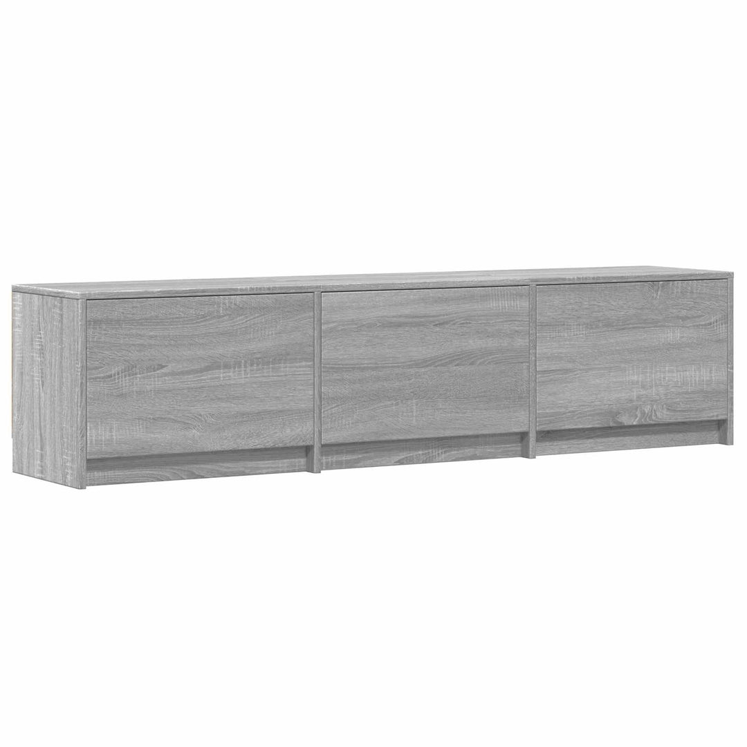 Tv-Bänk Med Led Grå Sonoma 165 X 34 X 40 Cm Konstruerat Trä