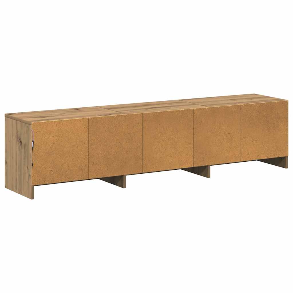 Tv-Bänk Med Led Artisan Ek 165 X 34 X 40 Cm Konstruerat Trä