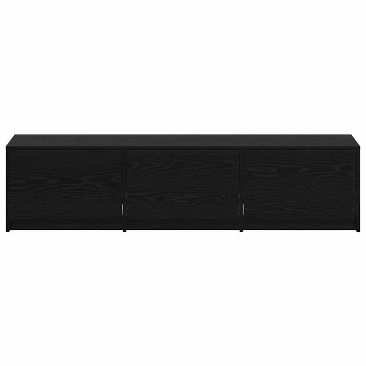 Tv-Bänk Med Led Svart Ek 165 X 34 X 40 Cm Konstruerat Trä