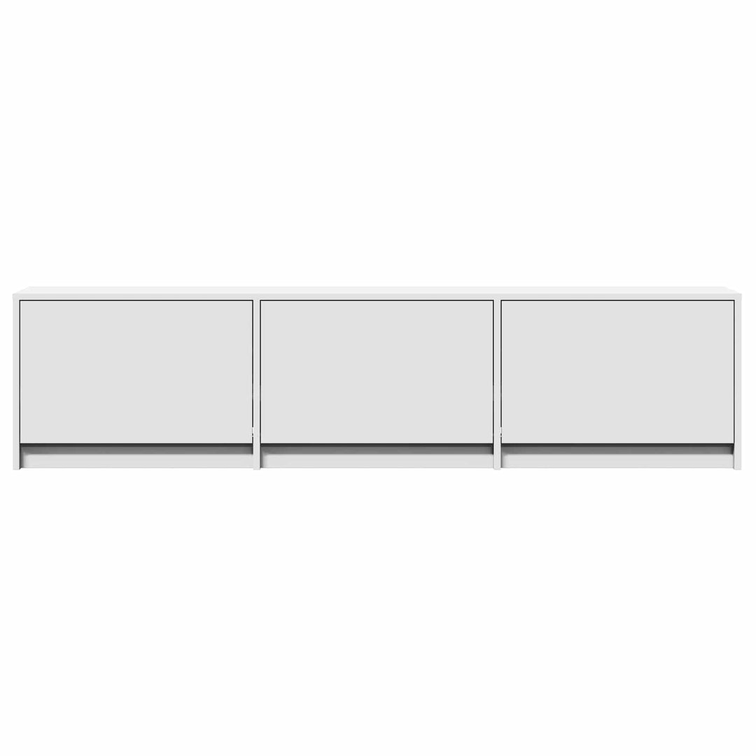 Tv-Bänk Med Led Med Led Vit 165 X 34 X 40 Cm Konstruerat Trä