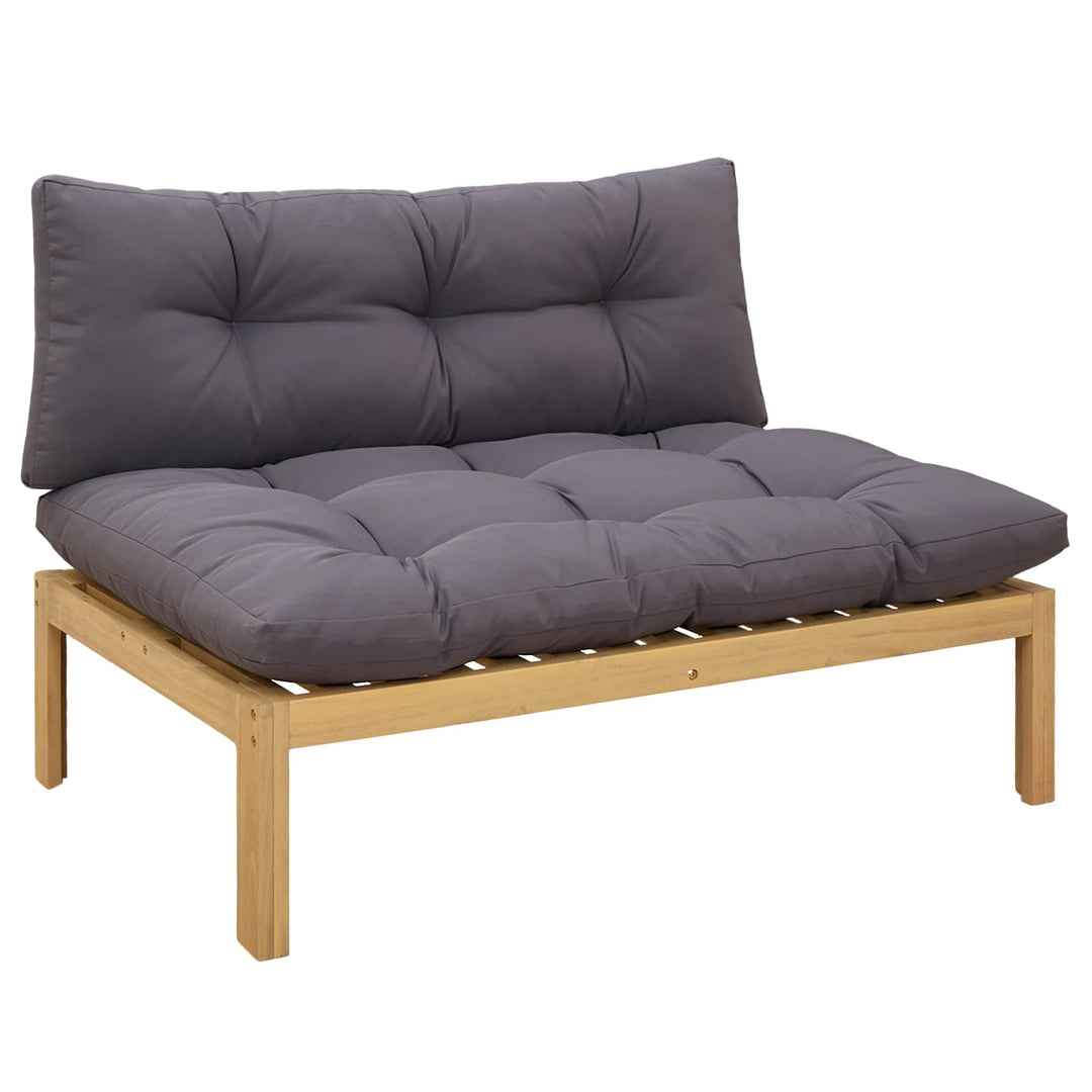 Mellansoffa Ljust Akaciet Och Mörkgrå Akaciaträ