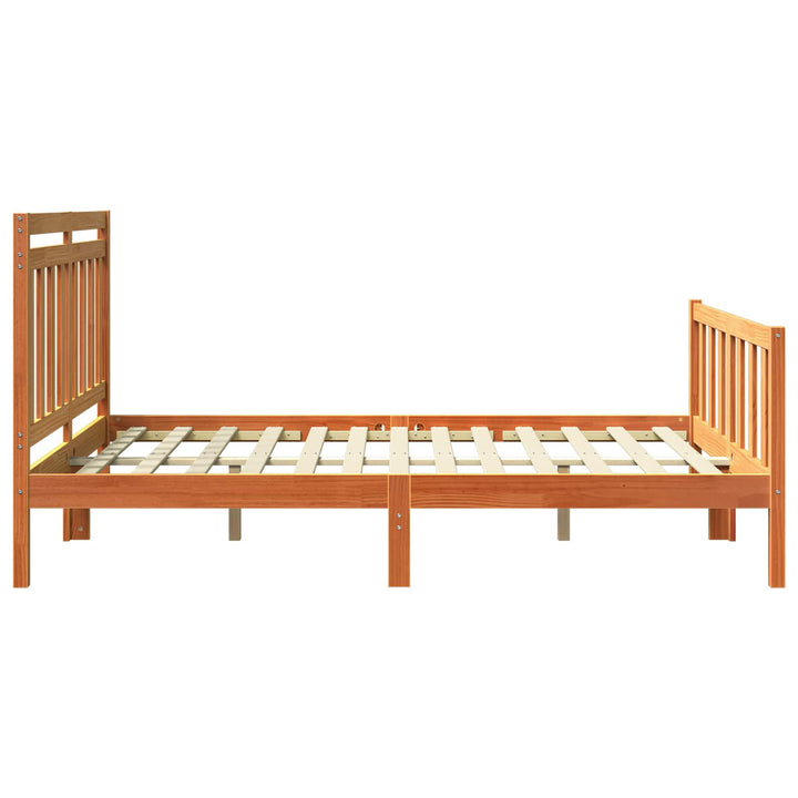 Sängram Vaxbrun 205,5 X 155,5 X 100 Cm Massiv Furu