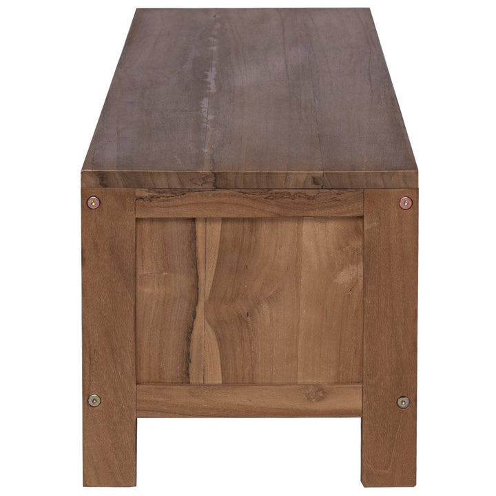 Tv-Skåp 110 X 30 X 30 Cm Massivt Teakträ Naturlig