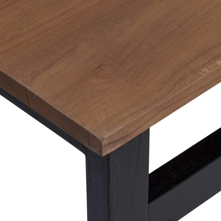 Skrivbord Naturlig Massivt Teakträ 100 X 45 X 75Cm