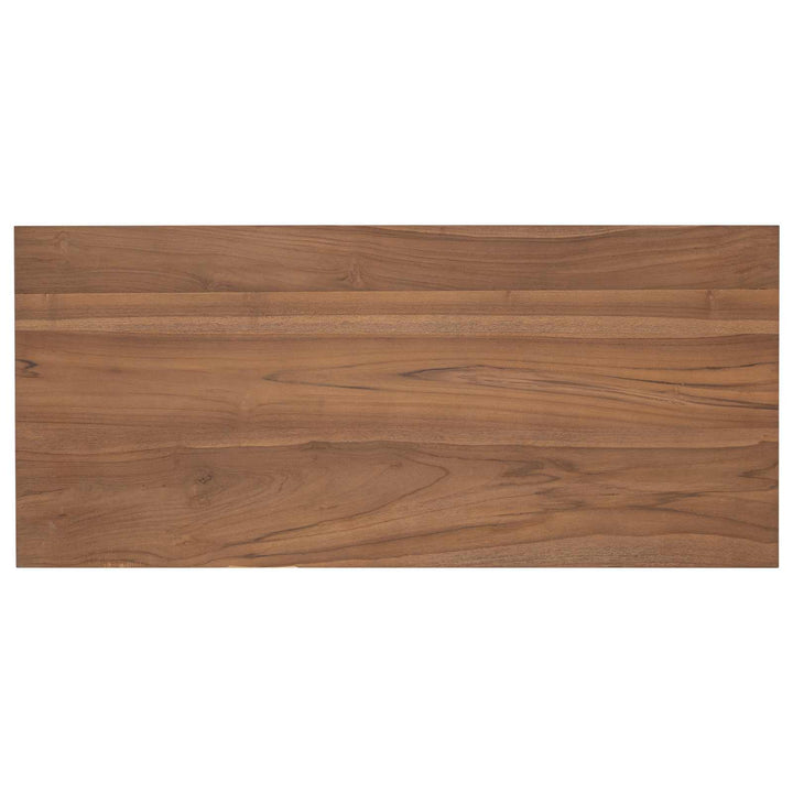 Skrivbord Naturlig Massivt Teakträ 100 X 45 X 75Cm
