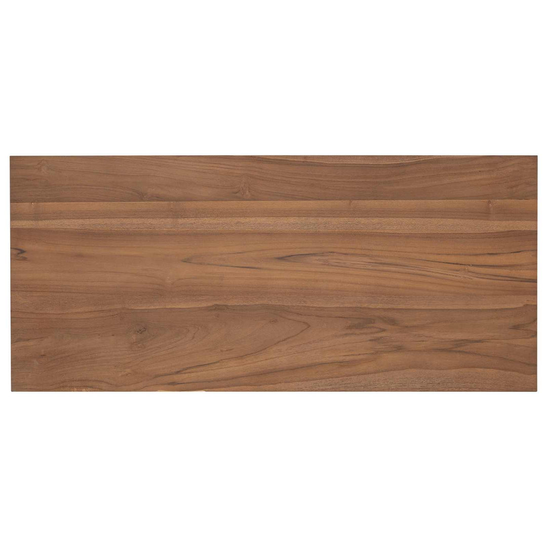 Skrivbord Naturlig Massivt Teakträ 100 X 45 X 75Cm