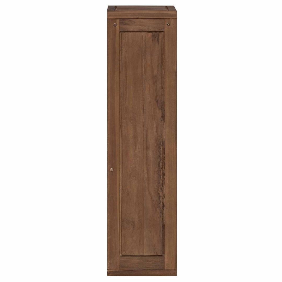 Badrumssidekabinett Naturlig 25 X 25 X 100 Cm Massivt Teakträ