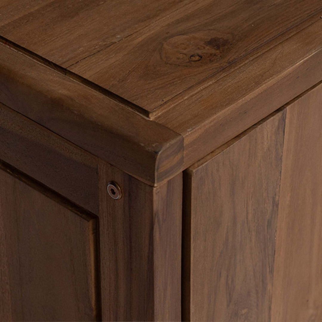 Badrumssidekabinett Naturlig 45 X 30 X 70 Cm Massivt Teakträ