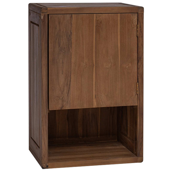Badrumssidekabinett Naturlig 45 X 30 X 70 Cm Massivt Teakträ