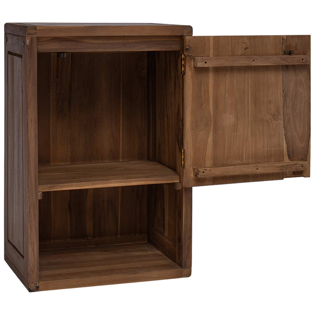 Badrumssidekabinett Naturlig 45 X 30 X 70 Cm Massivt Teakträ