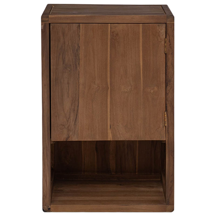 Badrumssidekabinett Naturlig 45 X 30 X 70 Cm Massivt Teakträ
