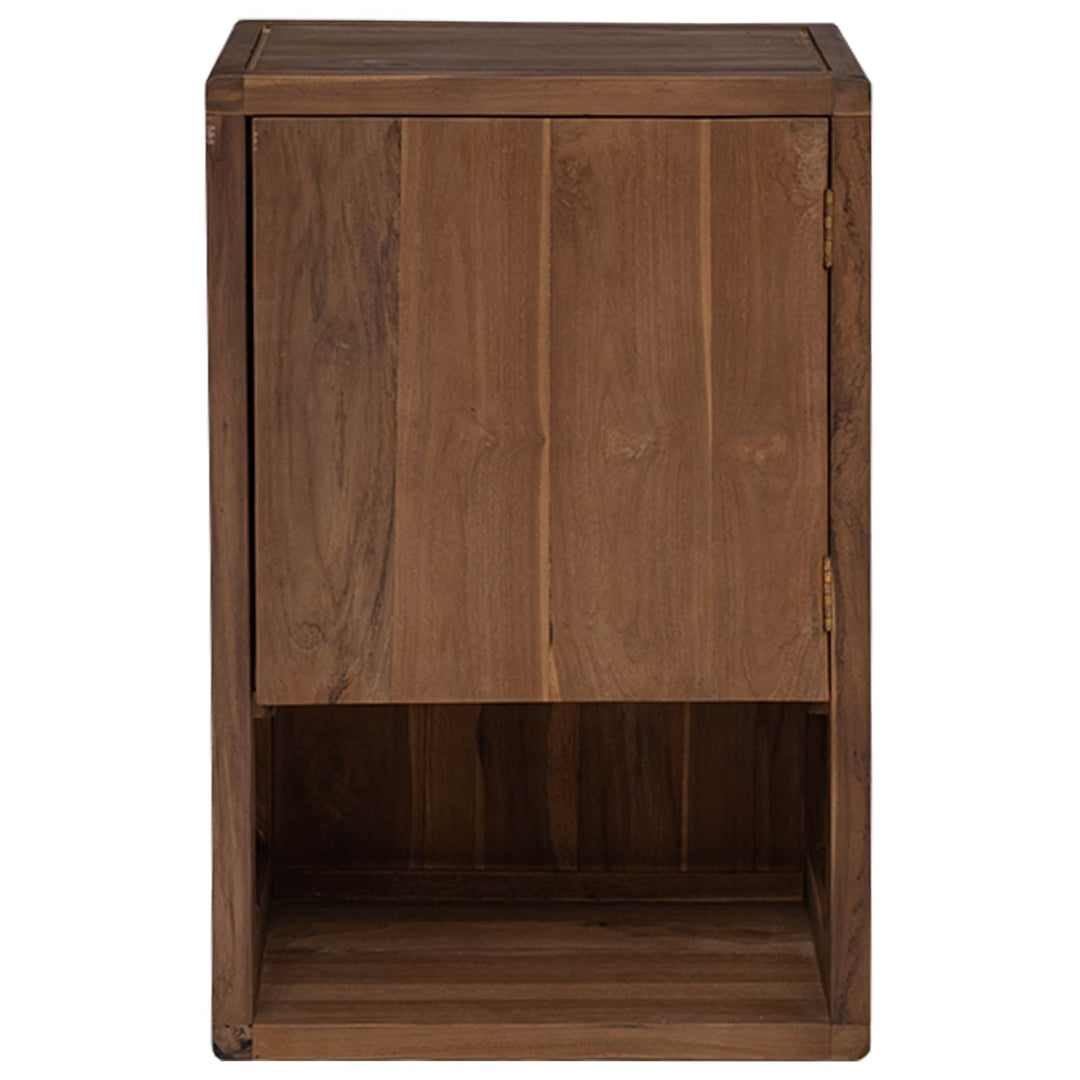 Badrumssidekabinett Naturlig 45 X 30 X 70 Cm Massivt Teakträ