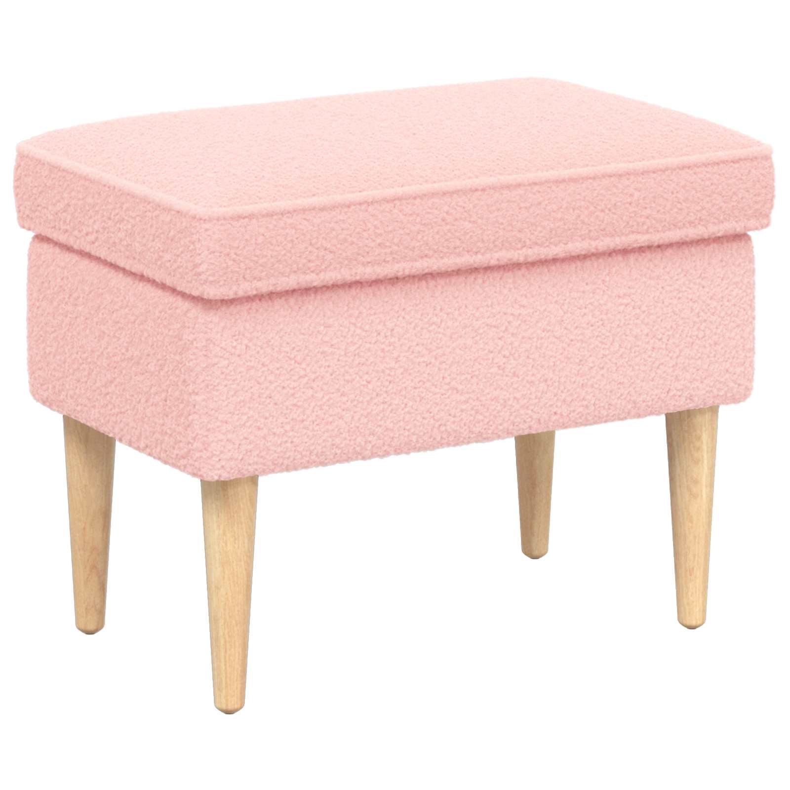Fotpall Rosa 55 X 35 X 41 Cm Bouclé