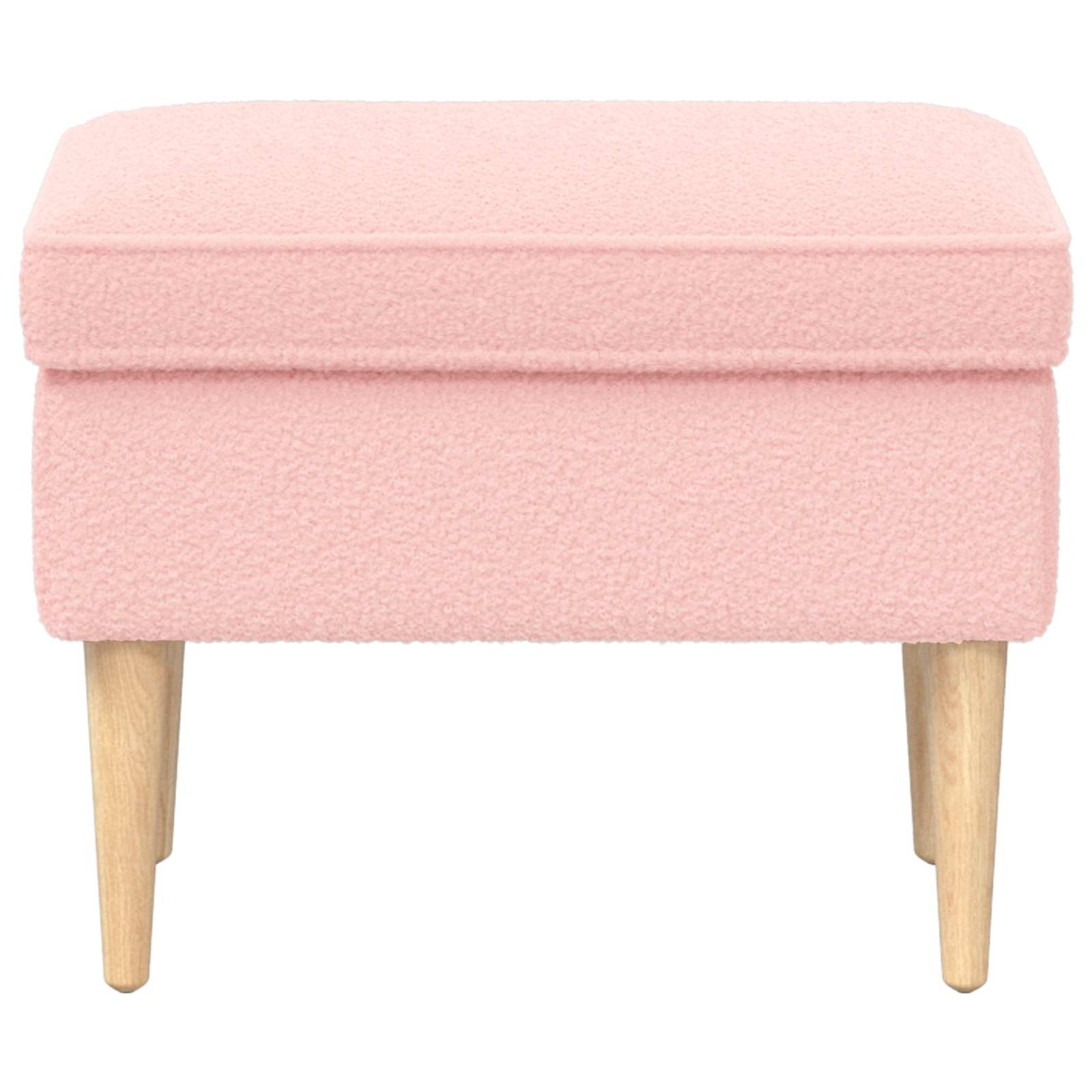Fotpall Rosa 55 X 35 X 41 Cm Bouclé