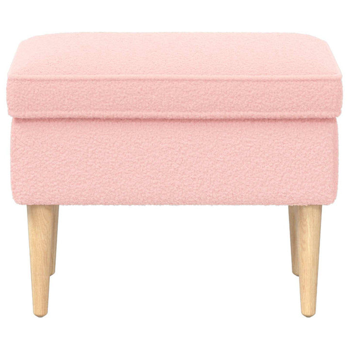Fotpall Rosa 55 X 35 X 41 Cm Bouclé