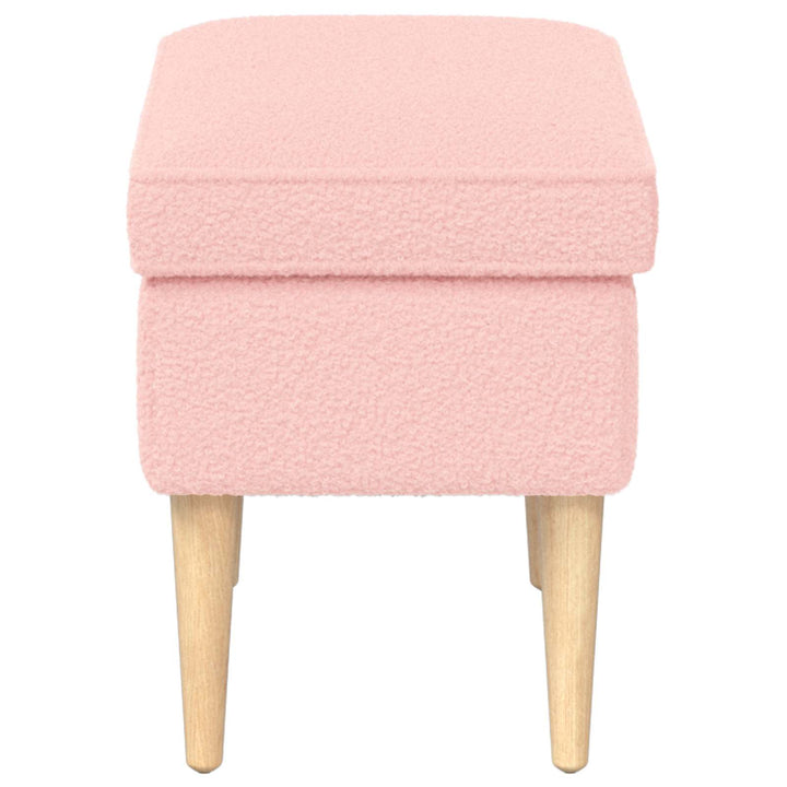 Fotpall Rosa 55 X 35 X 41 Cm Bouclé