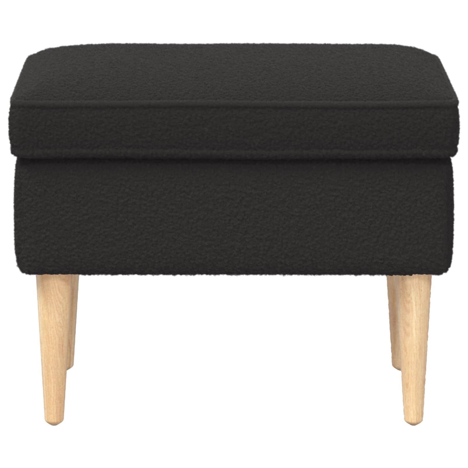 Fotpall Svart 55 X 35 X 41 Cm Bouclé