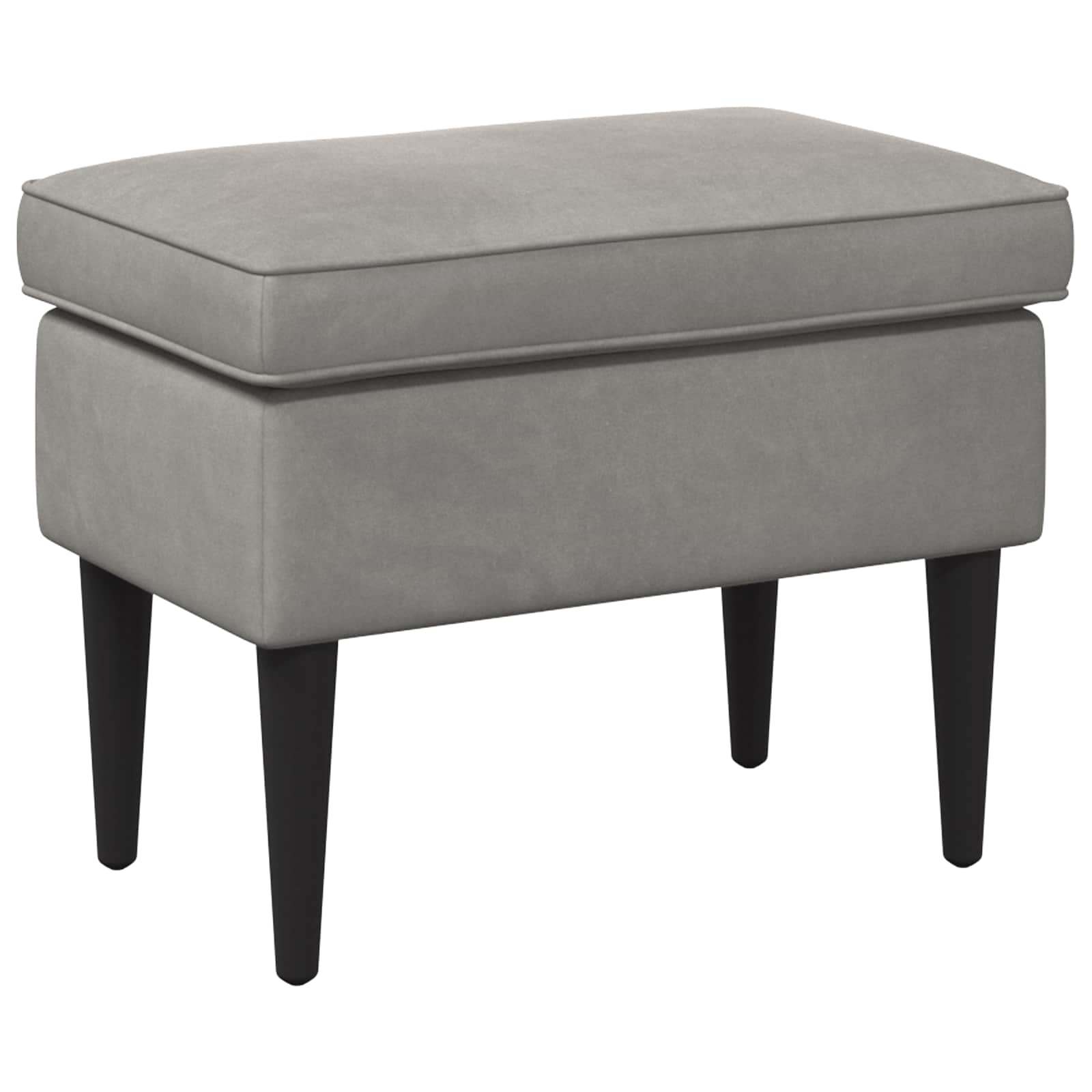 Fotpall Ljusgrå 55 X 35 X 41 Cm Sammet