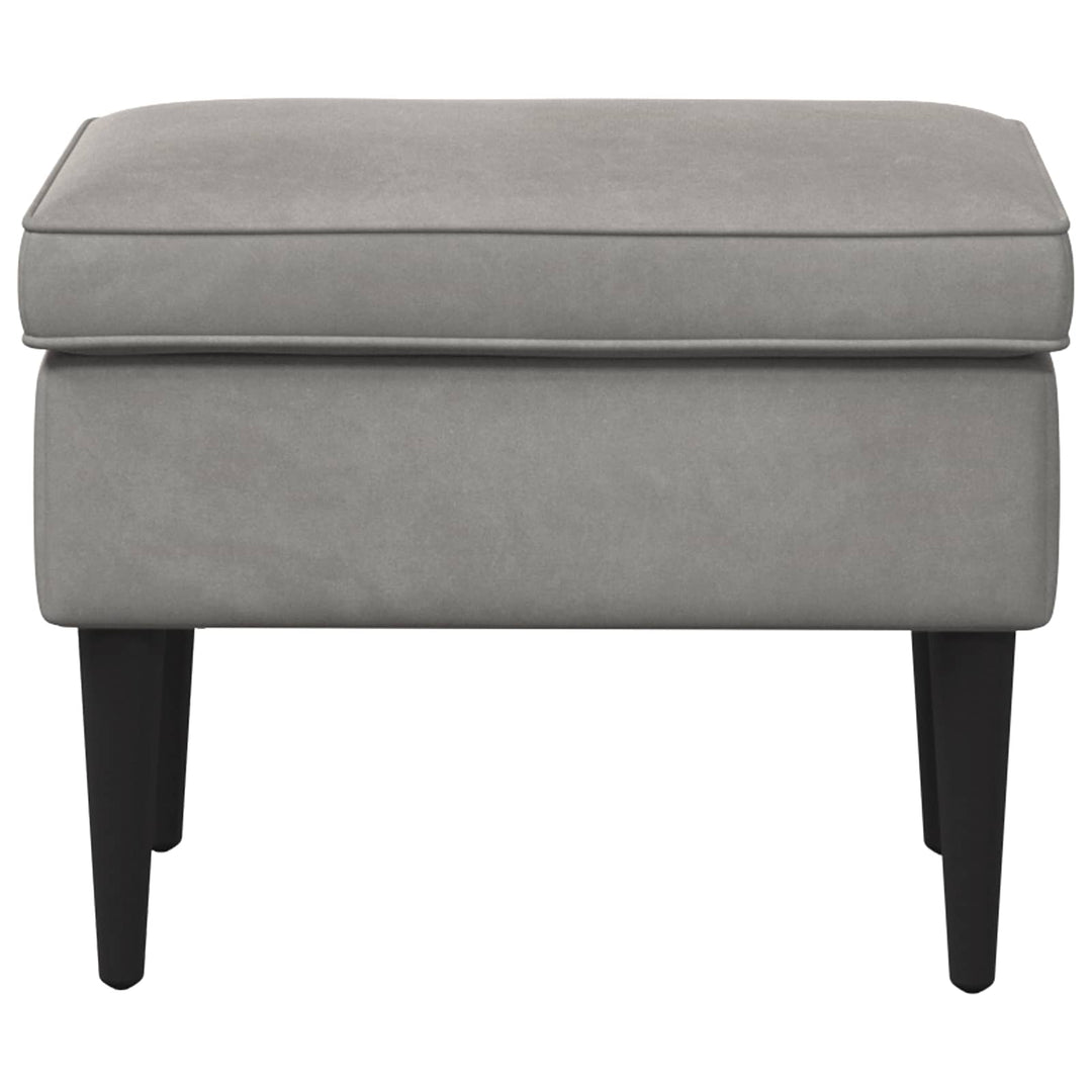 Fotpall Ljusgrå 55 X 35 X 41 Cm Sammet