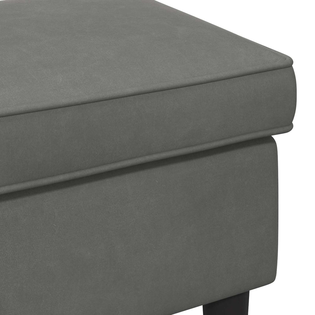 Fotpall Mörkgrå 55 X 35 X 41 Cm Sammet
