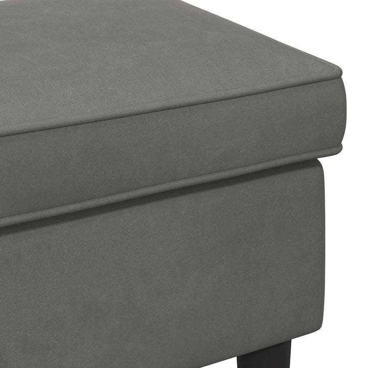 Fotpall Mörkgrå 55 X 35 X 41 Cm Sammet