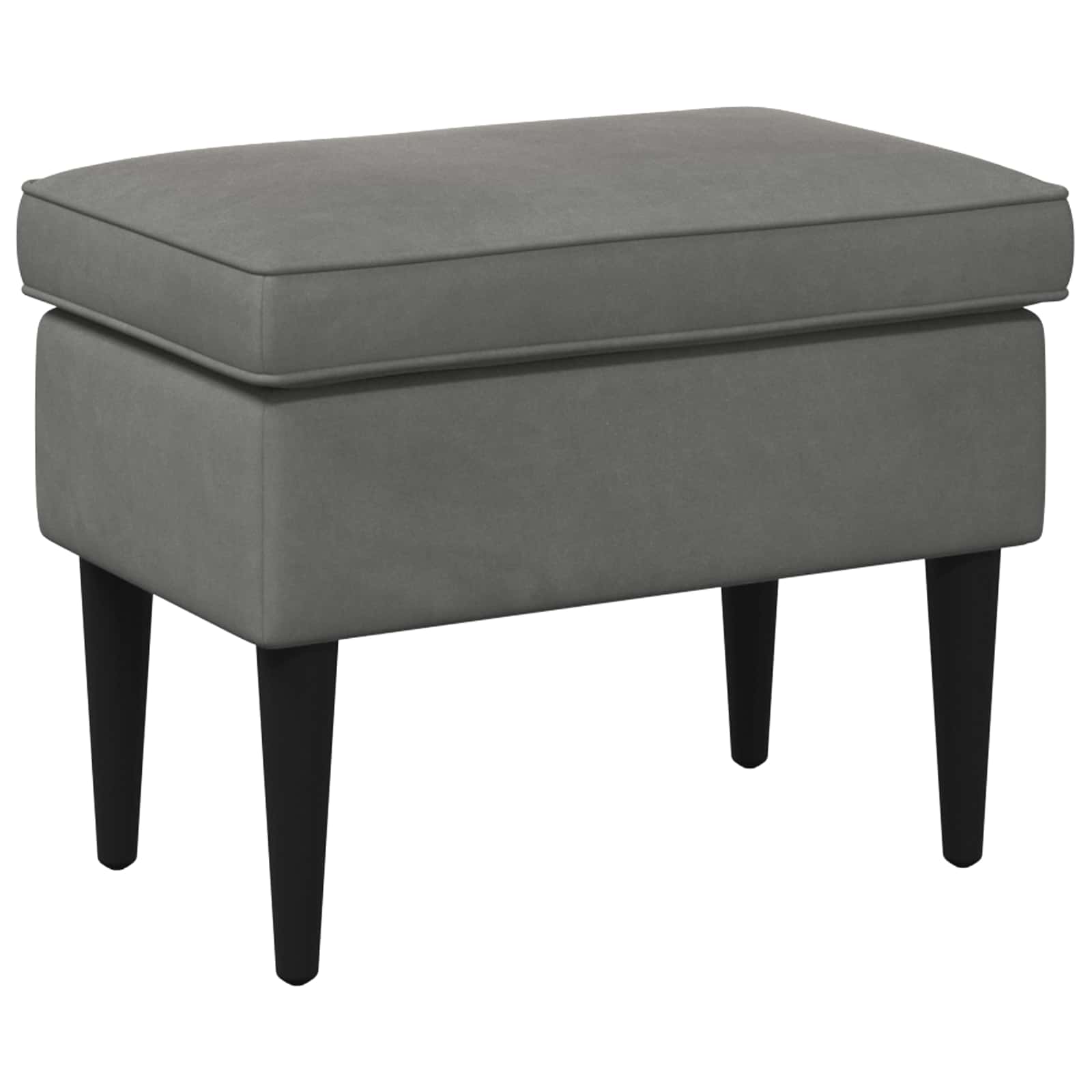 Fotpall Mörkgrå 55 X 35 X 41 Cm Sammet
