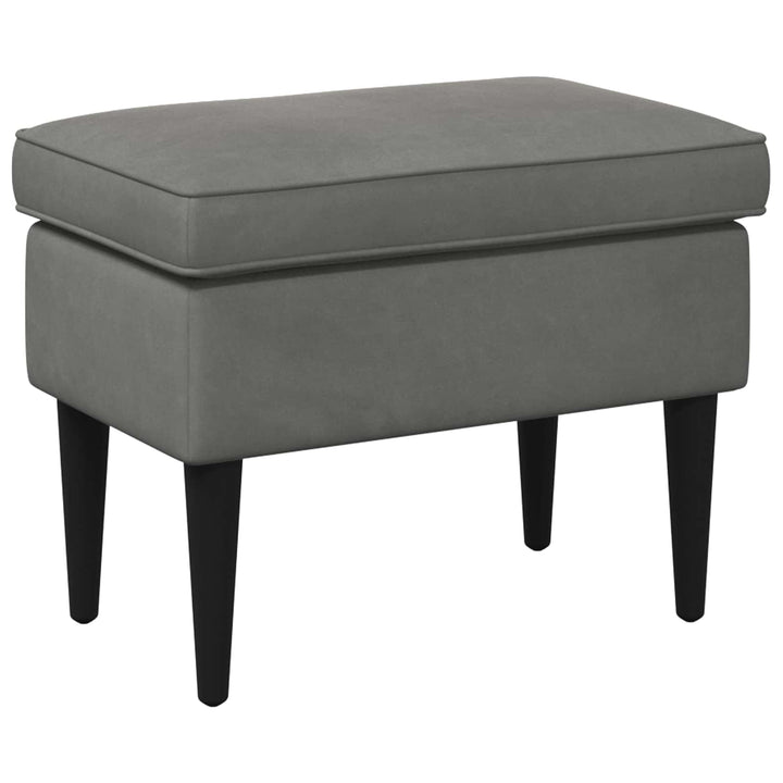 Fotpall Mörkgrå 55 X 35 X 41 Cm Sammet