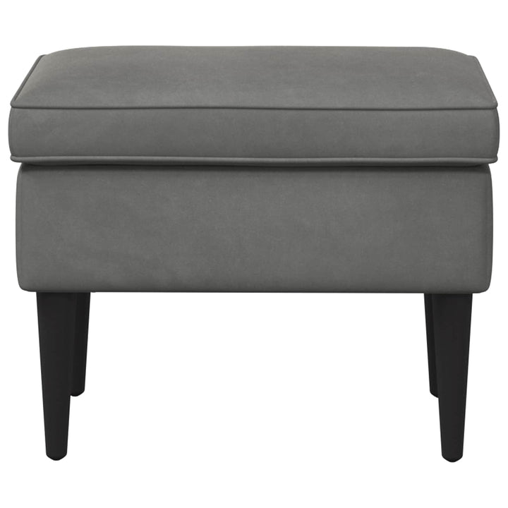 Fotpall Mörkgrå 55 X 35 X 41 Cm Sammet