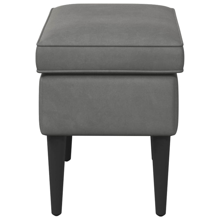 Fotpall Mörkgrå 55 X 35 X 41 Cm Sammet