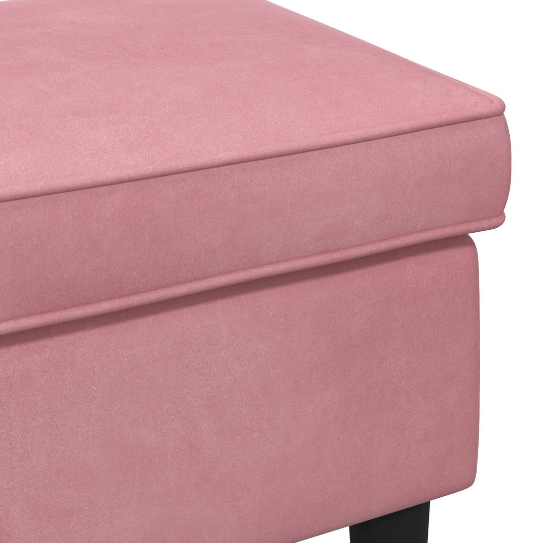Fotpall Rosa 55 X 35 X 41 Cm Sammet
