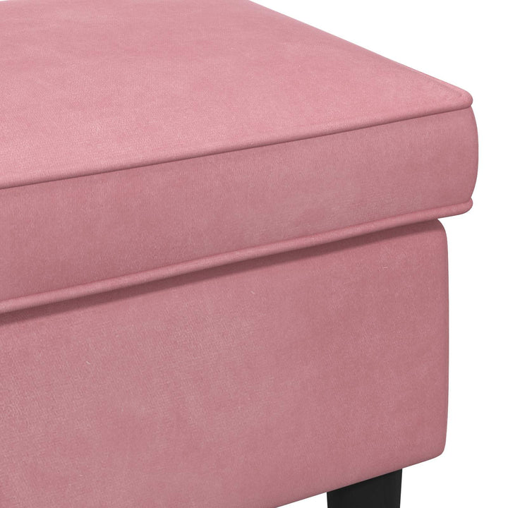 Fotpall Rosa 55 X 35 X 41 Cm Sammet